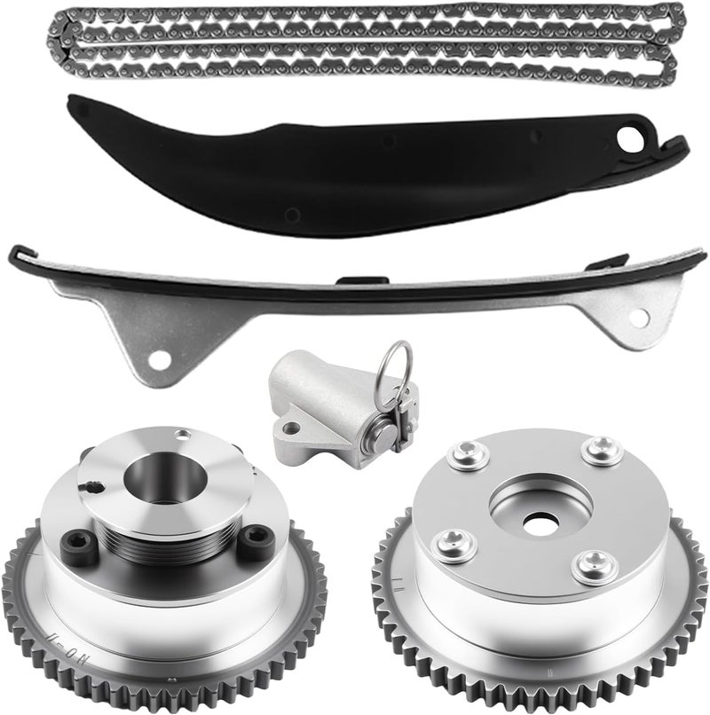 autoexact Store 24321-2E000 Timing Chain Kit w/Intake & Exhaust VVT Gear Sprocket Compatible with 2011-2014 1.8L Hyundai Elantra 2012-2013 Kia Soul 2.0L 243502E001 243702E000, with Tensioner&Guide - Image 1